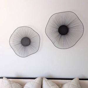 Abstract Modern Black Wire Wall Decor Set
